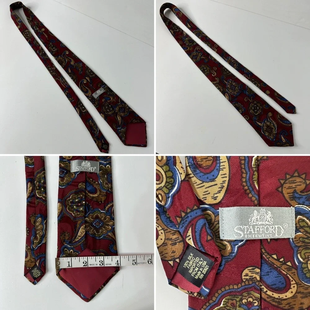 7 Vintage Mens Silk Neck Ties Nino Cerruti Stafford Isaac Zelcer Paisley Floral
